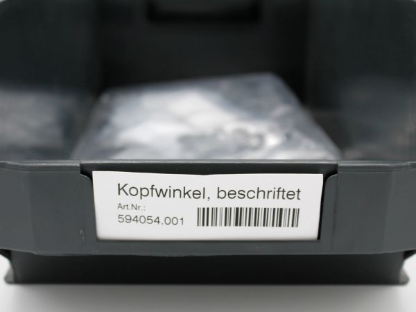 Box zur Lagerhaltung mit Einsteck-Etikett